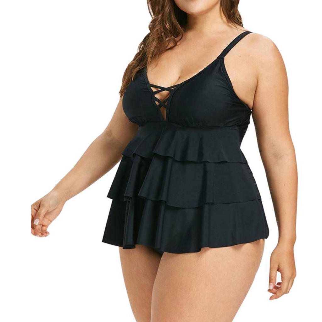 Femmes Deux Pièces Tankini Haut Bas Culotte Maillot de Bain Maillots De Bain Grande Taille