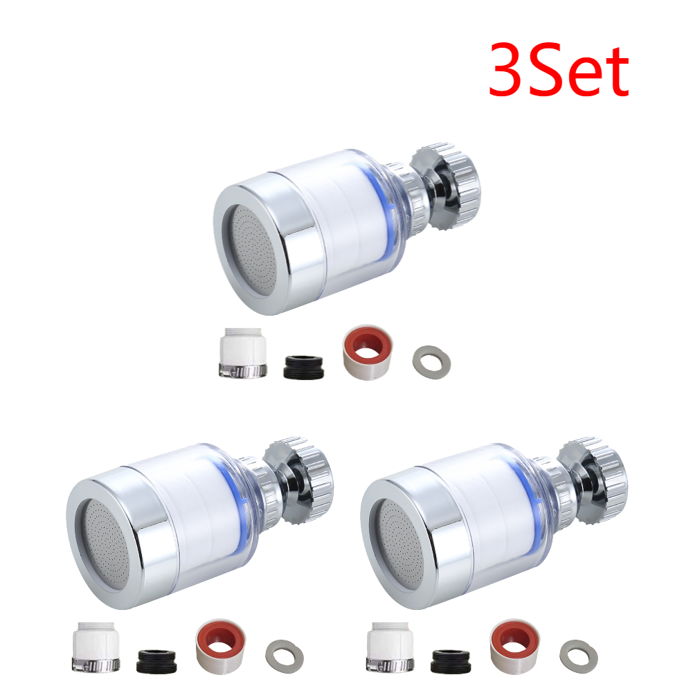 2–40 Stück Wasserhahn-Wasser-Reinigungsfilter, Luftreiniger, 360 Grad drehbare Spritzfilter, Wasserhahn-Adapter, wassersparend, für sterben Haushaltsküche: Licht Grau