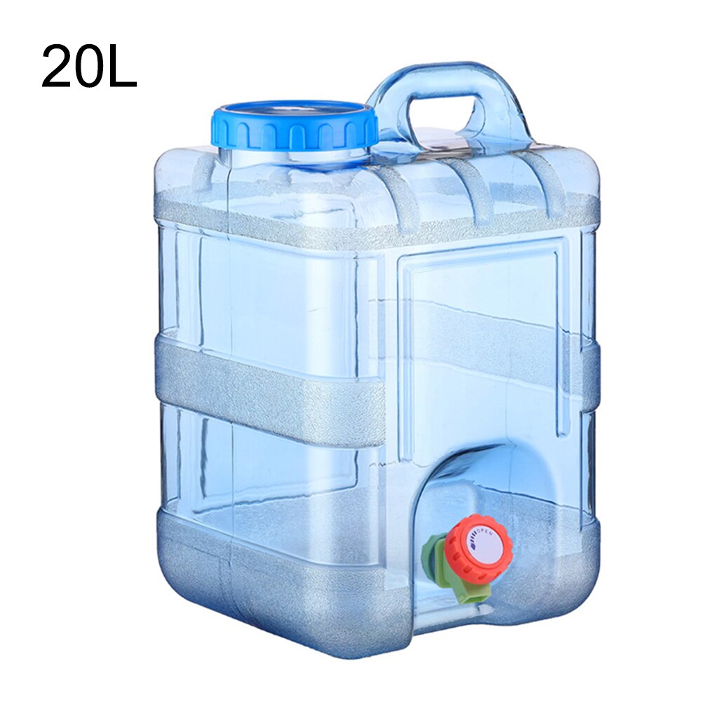 Recipiente de água segurança do produto comestível balde tanque de água acampamento piquenique dirigindo chaleira com torneira portátil ao ar livre grande capacidade: Blue 20L