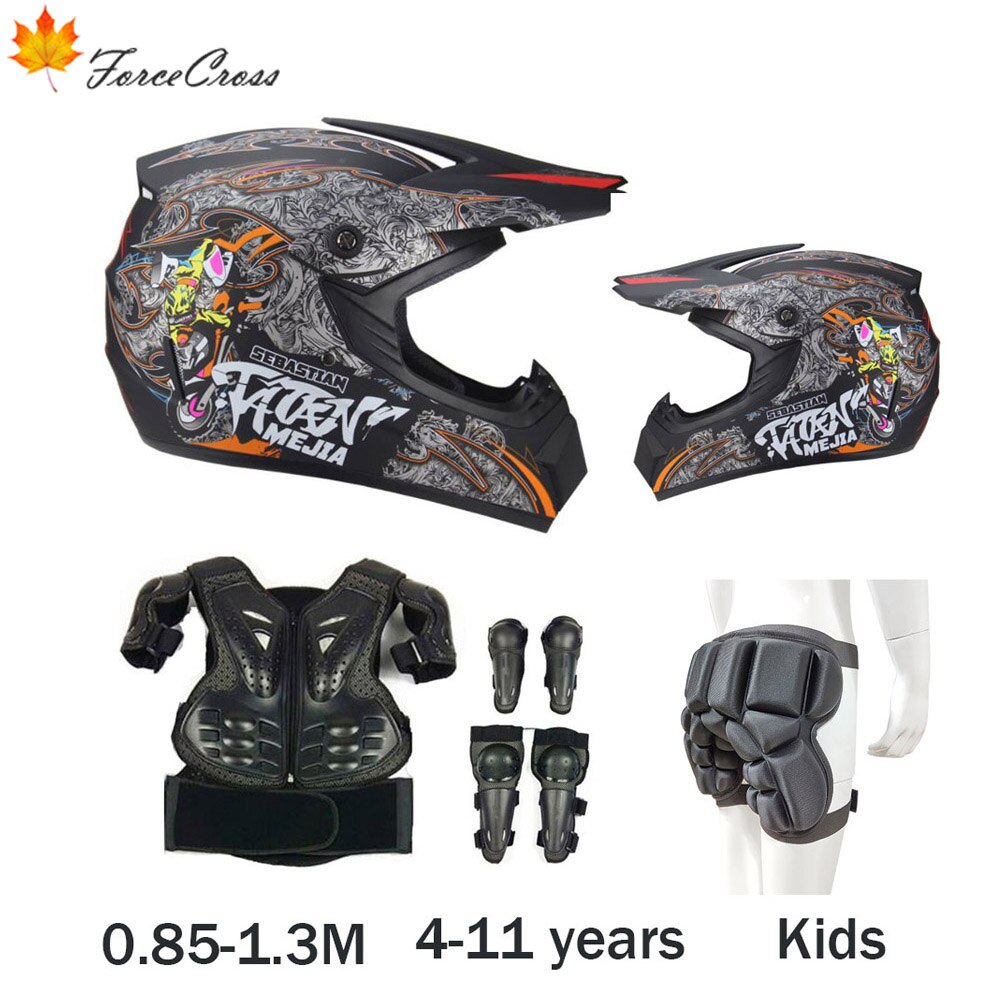 Child Youth Motocross Body Protect Armor Vest Downhill Mountain bike Knee Elbow Guard