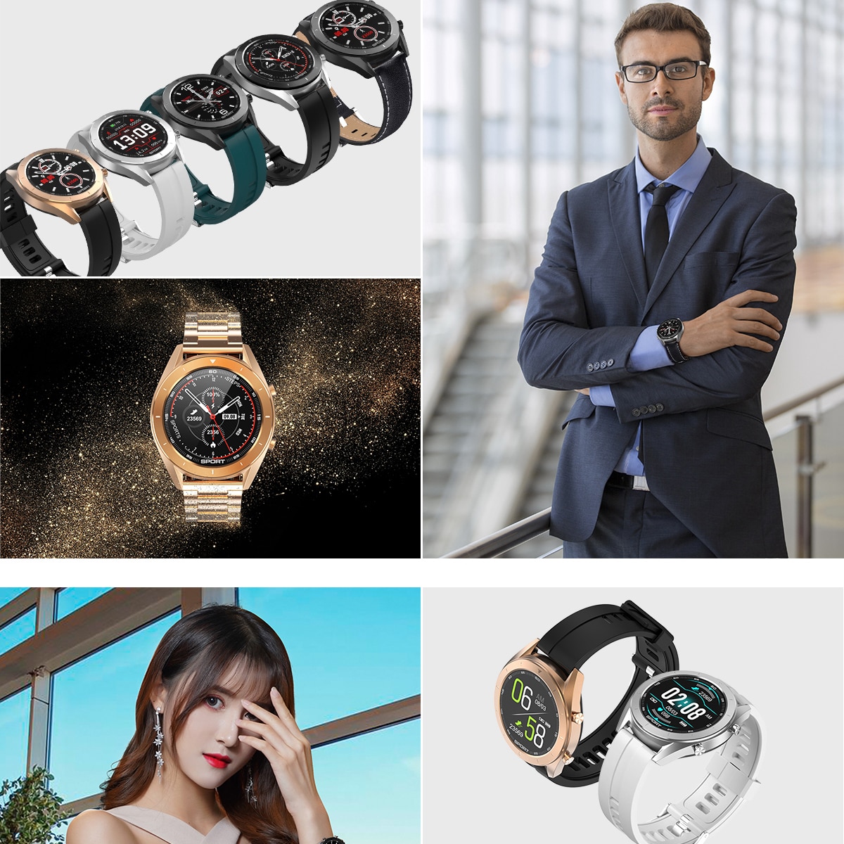 LYKRY DT99 montre intelligente montres de sport IP68 étanche fréquence cardiaque surveillance du sommeil Fitness Tracker pour Xiaomi Iphone