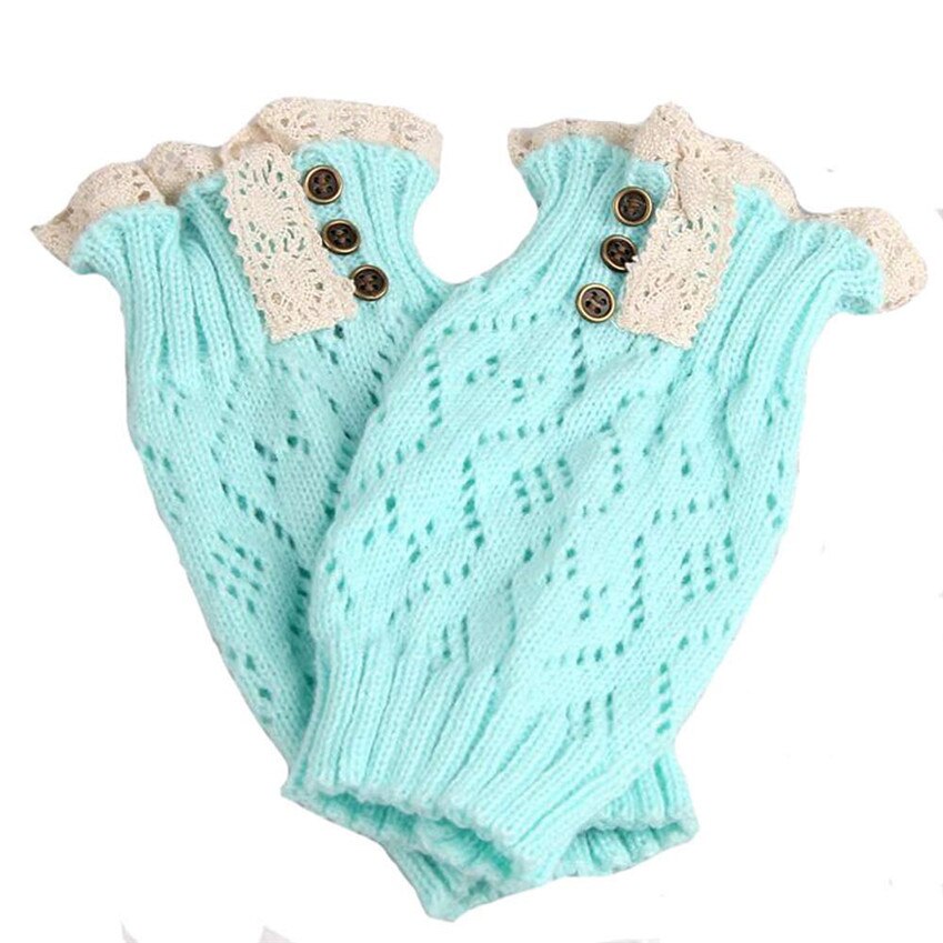 La de dédouanement! Jambières femmes jambières en dentelle longue tricot extensible Boot jambe poignets chaussettes de démarrage jambières directe: Green