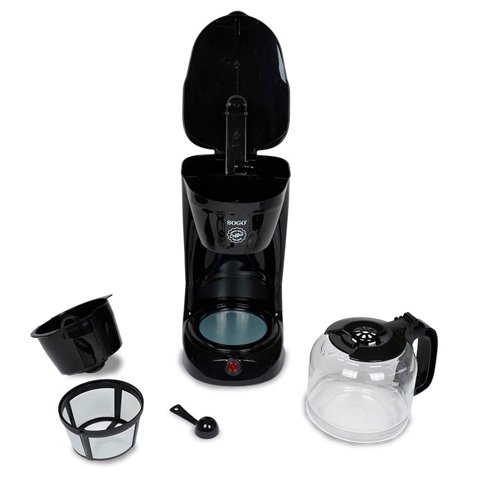 Cafetera automática goteo de Sogo, 15 tazas, , moderna, potente, rapida, portatil, 1,8L, luz, jarra, filtro, termostato, cafetera, cafeteras
