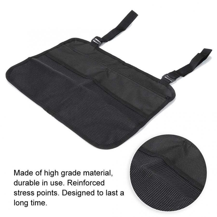 Wheelchair Side Bag Multi-pockets Organization Accessory for Wheelchairs / Scooters Walking Stick