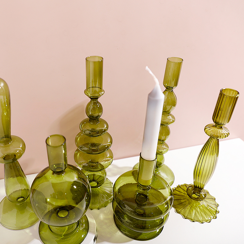 Candelabro de cristal europeo de lujo para decoración del hogar, soporte de palo de vela de boda, centro de mesa, gafas Vintage