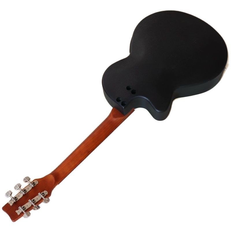 Round back 38 inch stock basswood top electric acoustic guitar 6 string folk guitar with small flaws without truss rod
