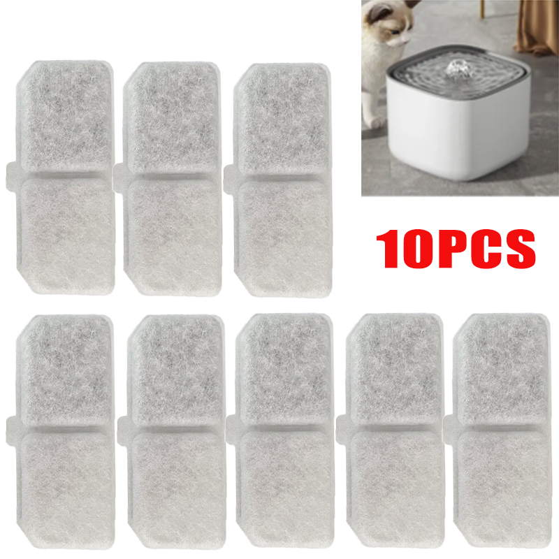 10pcs Cat Water Fountain Filter Fountain Filter Replacement Pets Water Bowl Dispenser Cat Fountain Filter Replacement For Pet