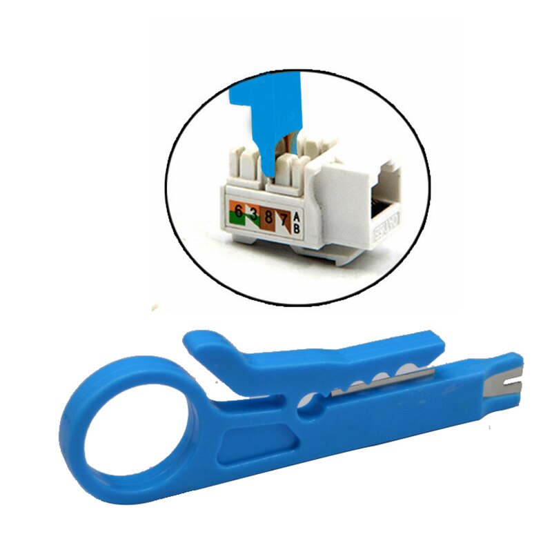 4 in 1 Ethernet Network LAN Kit Cable Connectors Crimper Tool Network Cable Tester Detector Wire Stripper+Connector Plug: G209563A