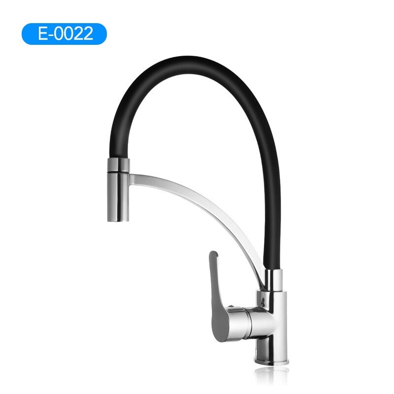 Gavaer Gummi Küche Armaturen Jede Richtung Rotierenden Moderne Küche Wasserhahn Wasserhähne Einzigen Griff ziehen Unten Deck Waschbecken Wasserhahn: E-0022