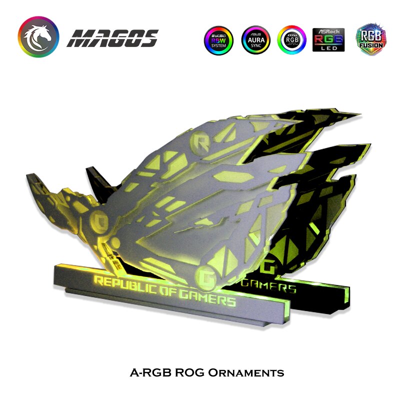 RGB Hand-Made Ornaments Gamers Gamer DIY Computer Case,ROG Brand Faith , Modding Mechanical Eye M/B 5V ARGB SYNC