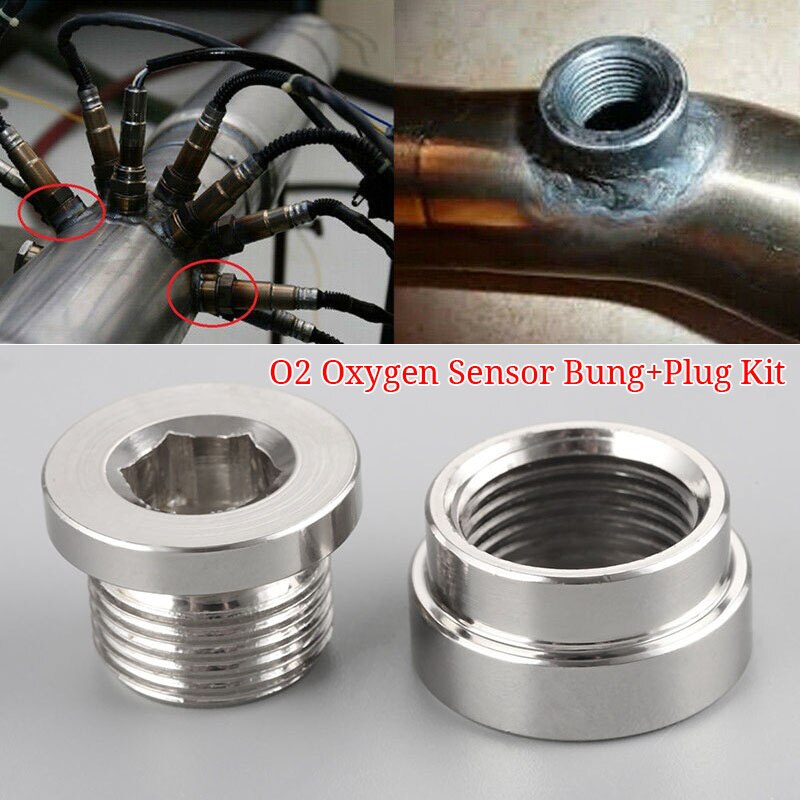 Bung O2 Oxygen Sensor Bolt Oxygen Hexagon M18x1.5 Parts Accessories 2pcs