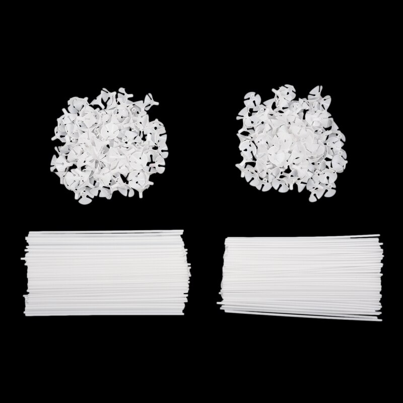 200 stuks witte ballonstokjeshouders met bekers voor bruiloften, feesten, feestdagen en jubileumdecoratie