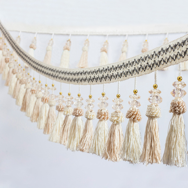 1/2/3/5 Meter Vorhang Quaste Fransen Spitze Kanten Rand Trim Kristall Band Trim Nähen Handwerk Vorhang Kissen Polster Dekor Handwerk: Antikes Zink / L