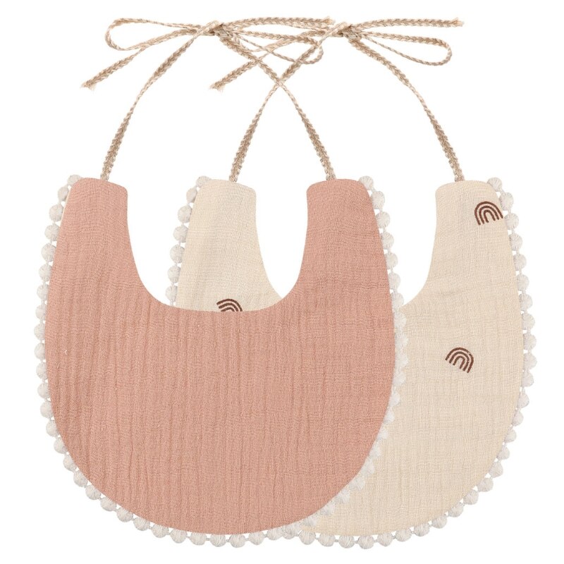 Double Side Print Bib Baby Kwastje Speeksel Handdoek Fotografie Voeden Burp Doek 87HD: 3