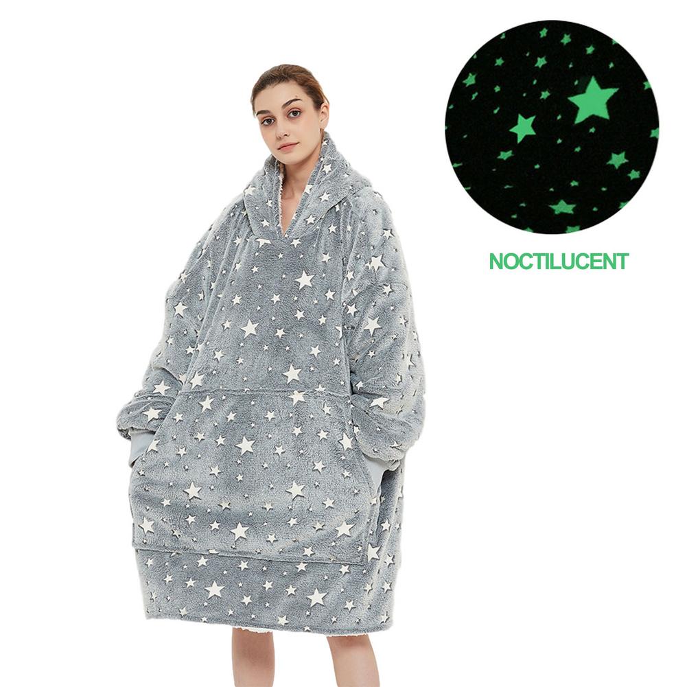 Fluffy Blanket Hoodie Oversized Sherpa Hoodie Sweatshirt Wearable Blankets For Adults, Kids Women And Men #W0: A