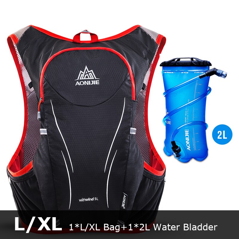 AONIJIE C928 5L Hydration Backpack Rucksack Bag Vest Harness 2L Water Bladder Hiking&Camping Running Marathon Race Sports Sets: C928-Set C