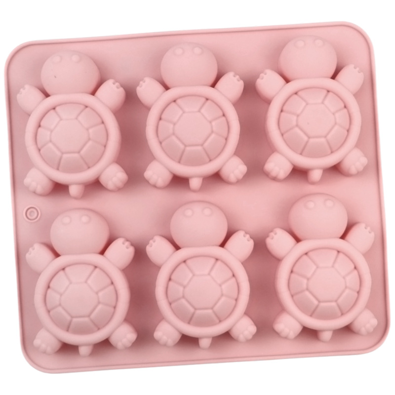 Moule en Silicone de dessin animé, Animal souris Kapibala alpaga crabe tortue avion savon chocolat gelée plateau à glaçons outils de décoration de gâteaux: Rose