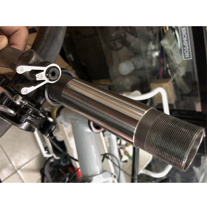 Folding bicycle titanium head tube aging broken burst repair titanium alloy bushing for brompton titanium protective sleeve