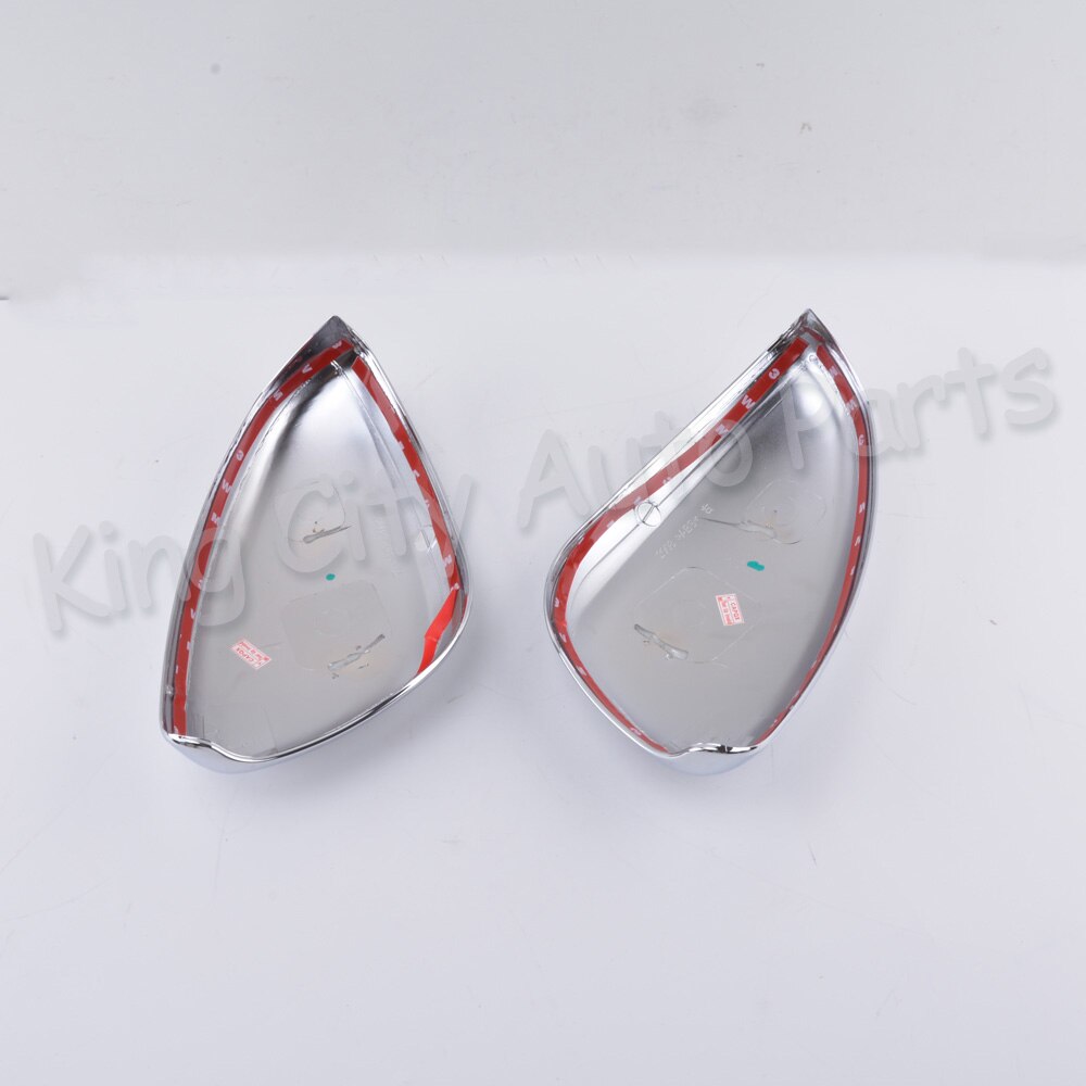 CAPQX 1Pair For Peugeot 208 14-17 Chrome Outside Rearview Mirror Cover Lid Side Mirror Reverse Mirror Cap Shell Trim Hood