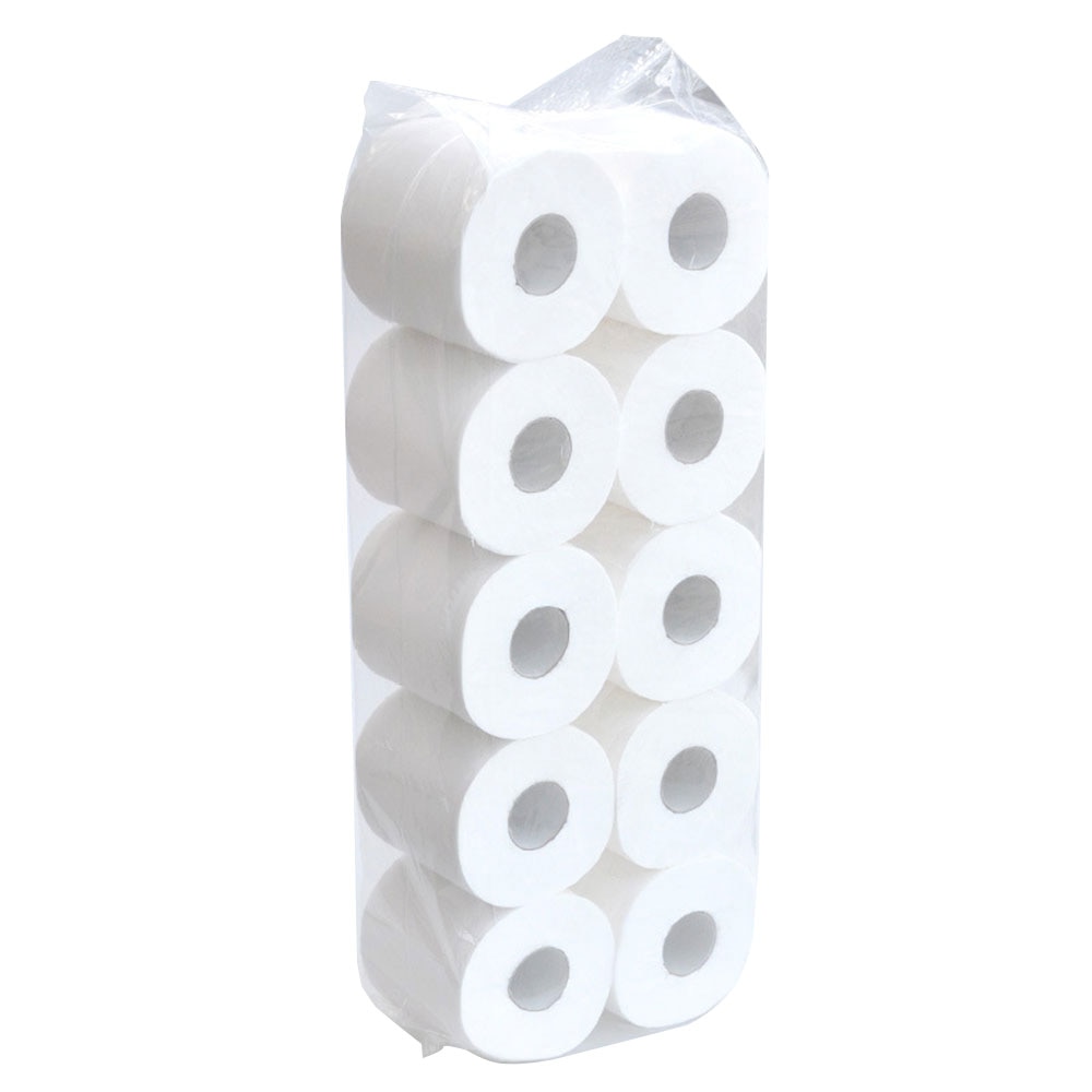 Large Capacity 10 Rolls Toilet Parper Domestic Use 4-Layer The Original Wood Pulp Paper Towel