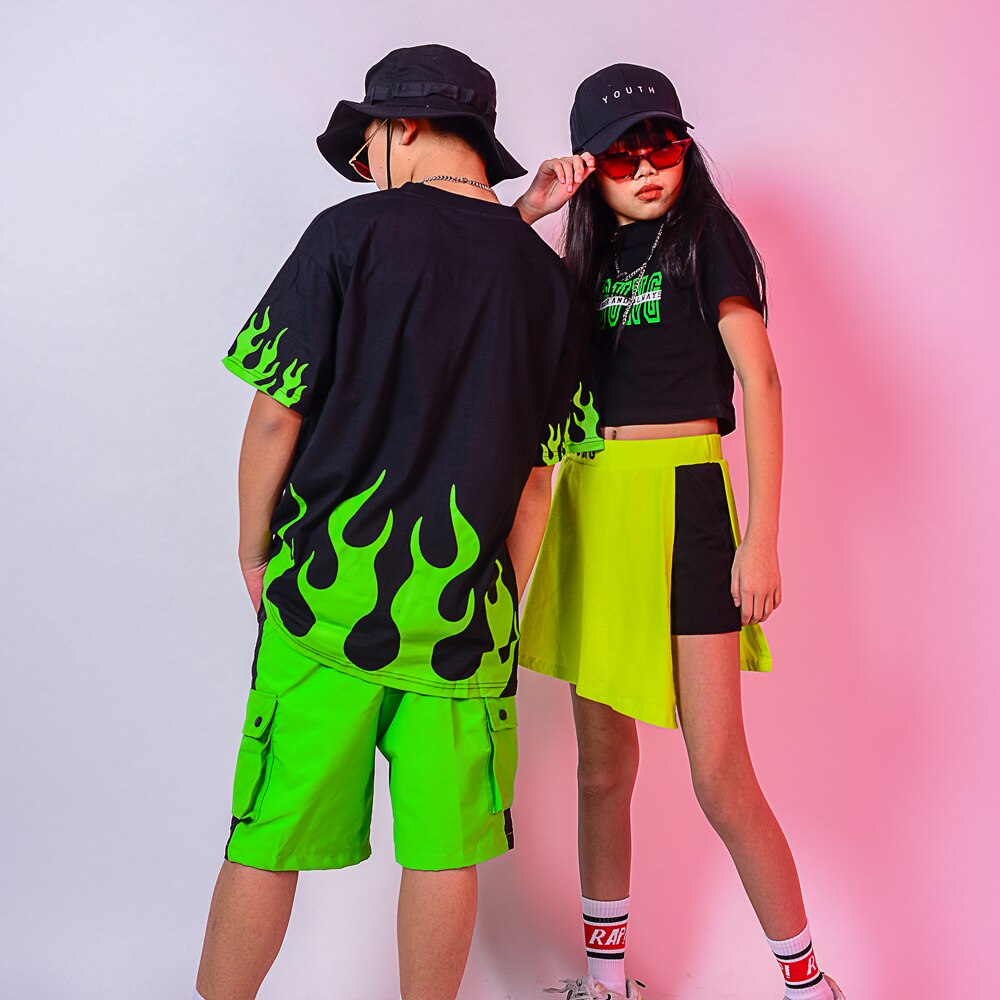 Children'S Day Jazz Dance Costumes Boys Performance Clothes Hip-Hop Street Dance Clothes Girls Dance Skirt Stage Outfits DQS4424