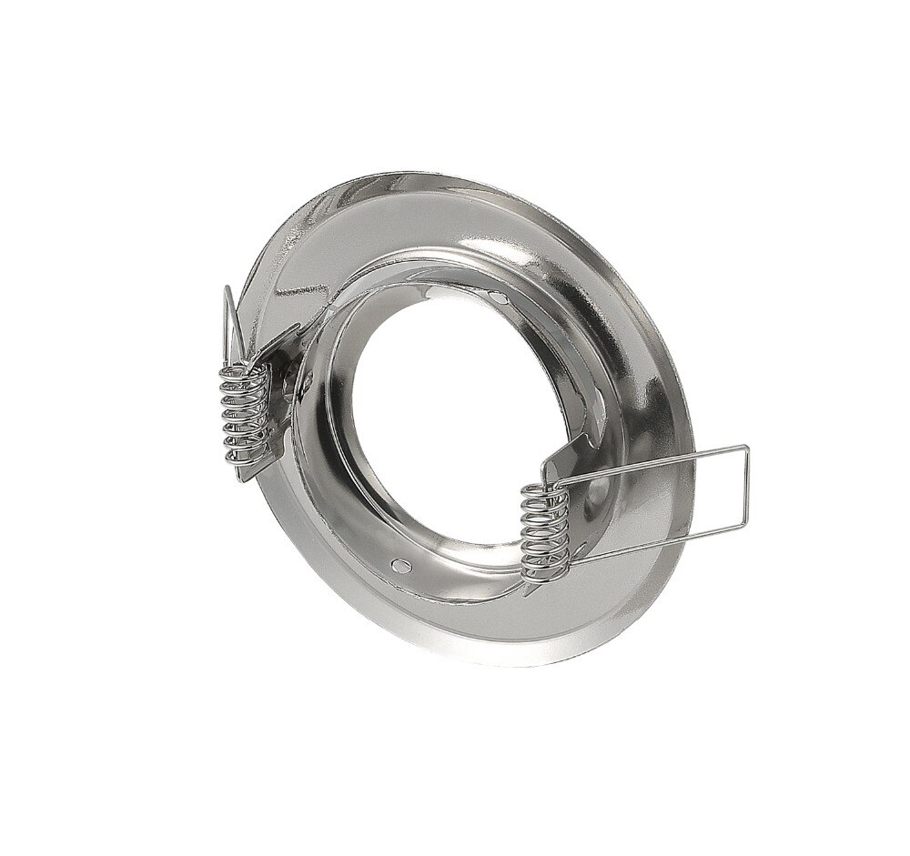 Gu10 mr16 gu5.3 led-spotframehouders, zilveren ronde led-armatuurbevestigingssets, led-downlightfitting, lichtframe