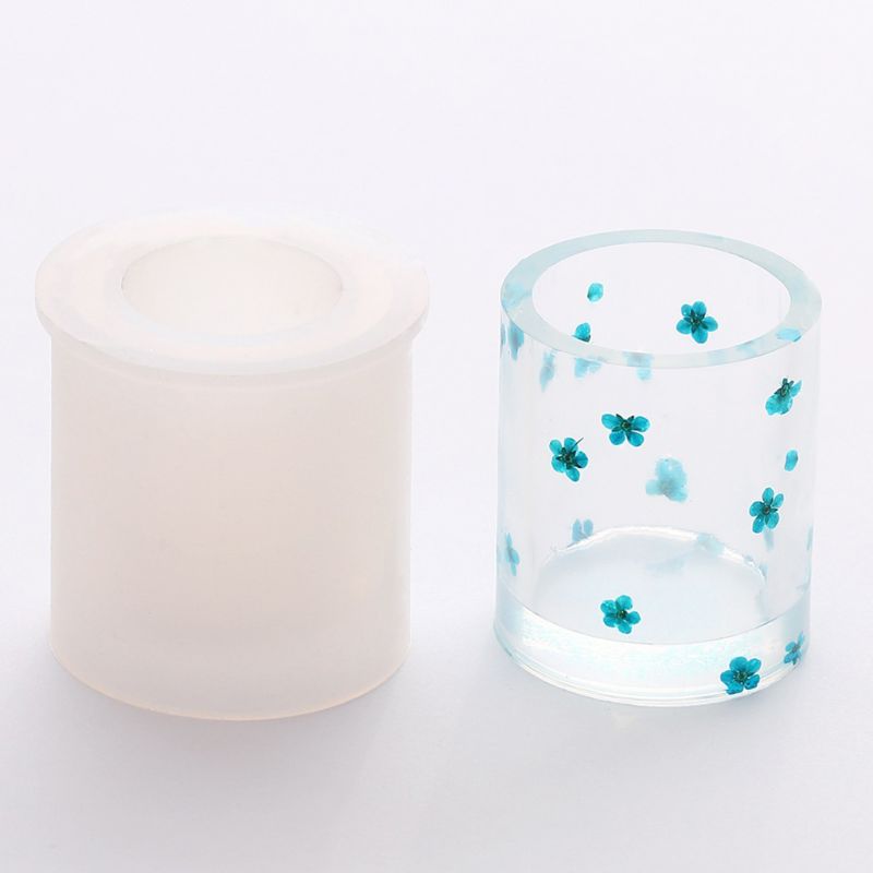 2pcs/set Round Cube Succulent Plants Flower Pot Silicone Mold Epoxy Resin Cement