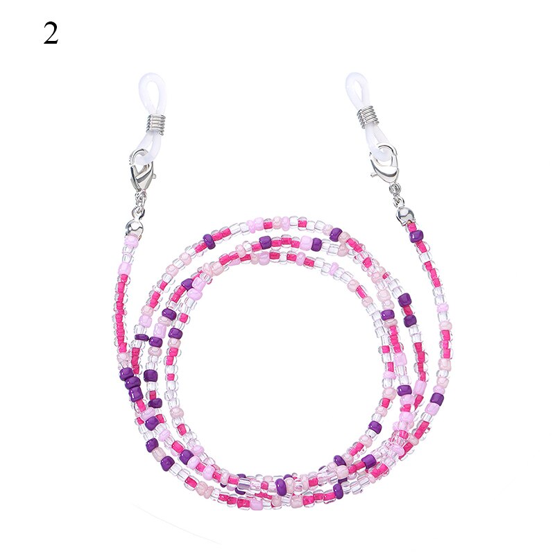 Neue Boho Maske Gurt Perlen Gläser Ketten Frauen Gesicht Maske Schlüsselband Anti Rutsch frauen Nacken Kette Für Brillen Kordon de anteojos: 2