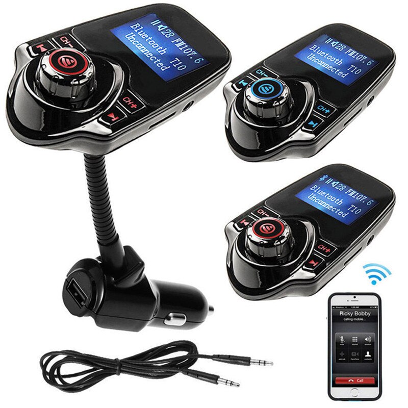 Flexible FM Modulator Transmitter Bluetooth FM Radio 2.1A USB Car Charger Handsfree Car Kit Wireless Aux Audio FM Transmiter
