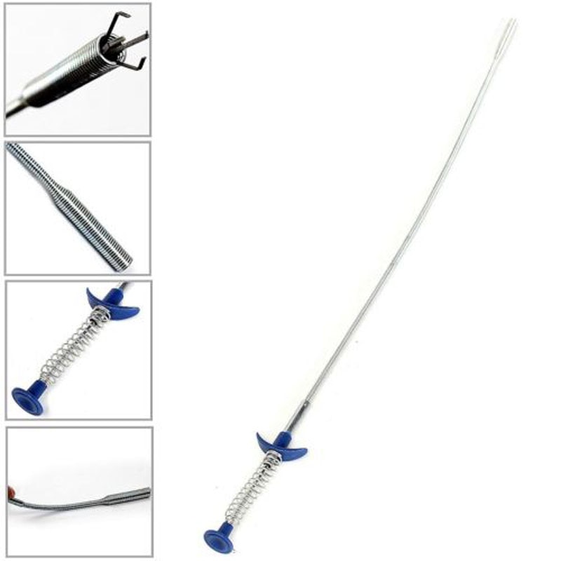 4 Claw 60cm Long Reach Flexible Pick Up Tool Spring Grip Narrow Bend Curve Grabber For Picking Up Nuts And Bolts