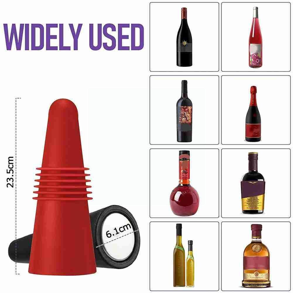 Soft Silicone Conical Glass Bottle Stopper home brew Cap Oak Cork Wine Jar Pudding Beer Plug bottl cap Container Bottle N4W5