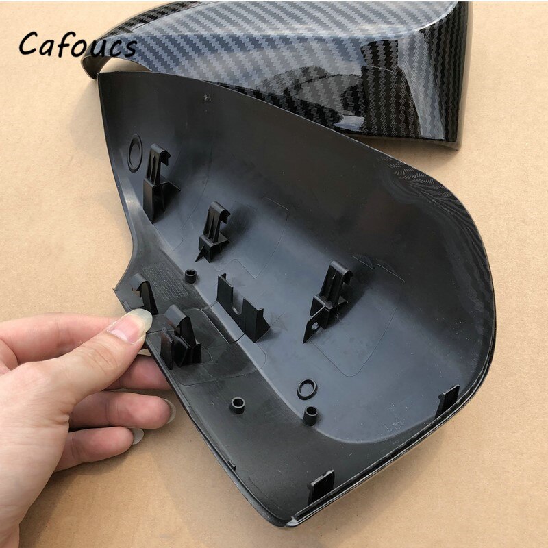One Pair For Toyota Yaris Carbon Fiber Look Rearview mirror cover Side Door mirror housing With turn signal version
