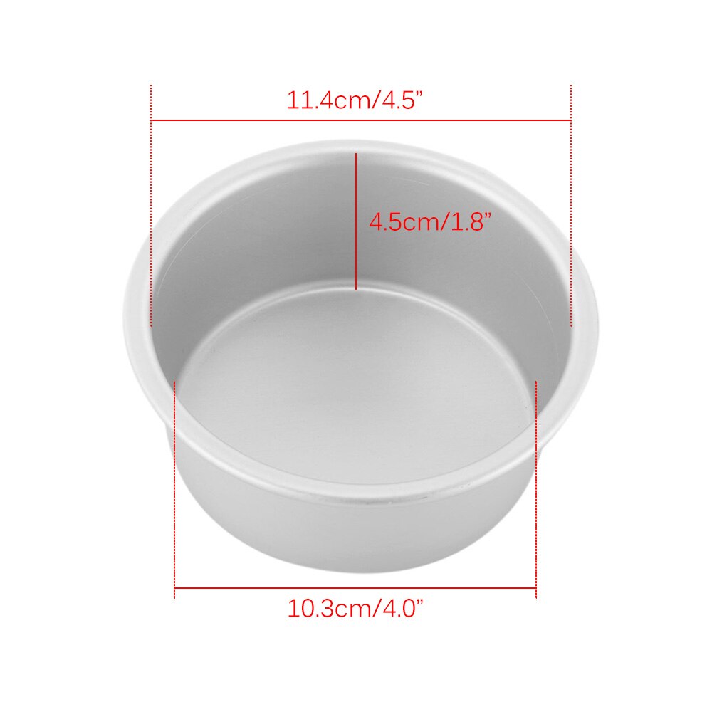 4/6Inch Round Cake Baking Mould Pan Tin Mold Tray Pastry Cake Decorating Tool Aluminum Alloy Round Kitchen Baking Pastry Tool: 4 inch