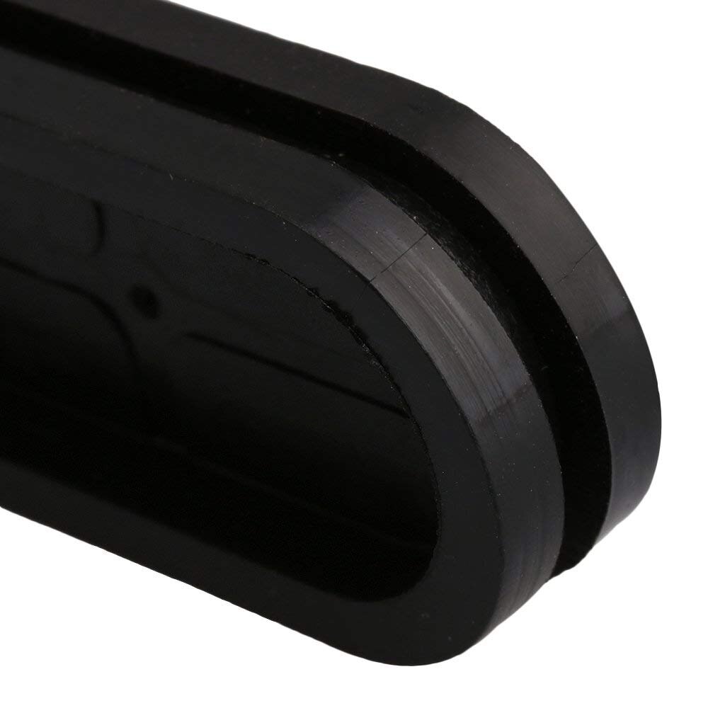 20Stck 44x22mm Mutter Schwarz Synthetische Gummi Oval bilden Doppelseitige Drähte Ösen Dichtungen Schutz Ring