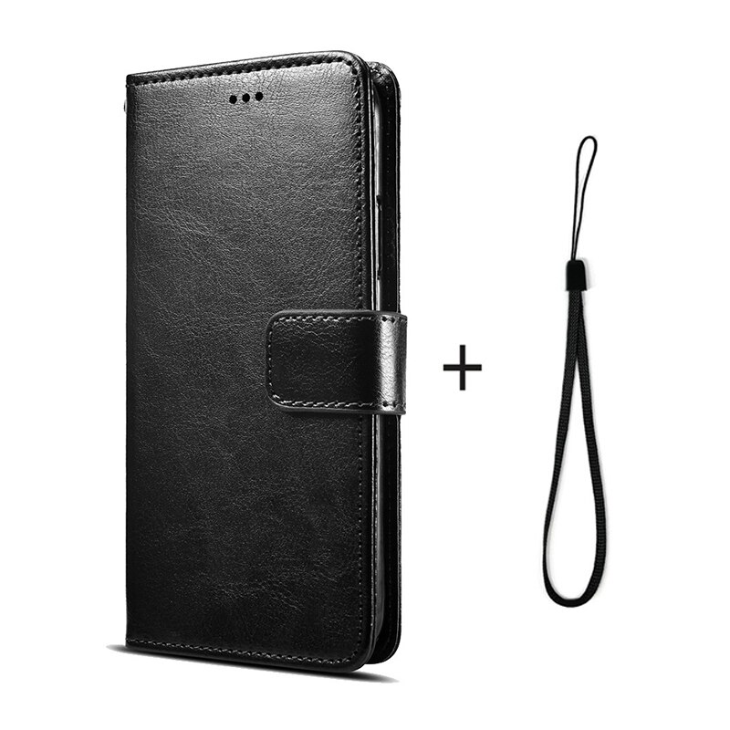 Business Leather Flip Case For Doogee X96 Pro Coque Anti-knock Wallet Cover For Carcasa Para Celular Doogee X96 Pro X96Pro Etui: CXTZ Black Straps