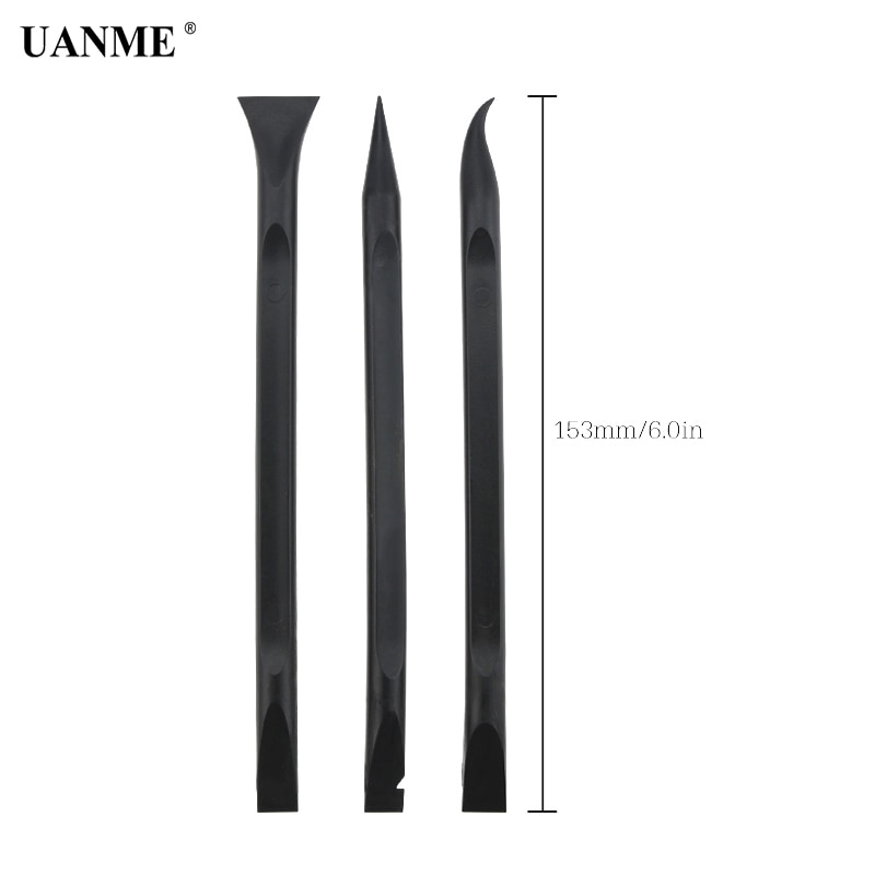 UANME Black 6in Durable Anti-static Spudger ESD Safe Heavy Duty Plastic Spudger Mobile Phone Opening Repair Tool for Cell phone