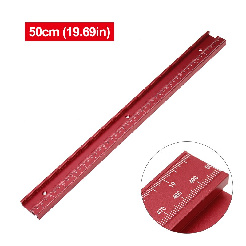 T Track with Scale Alloy T-tracks Slot Miter Track 300-800mm Woodworking Saw Table Workbench DIY Tools: 50cm