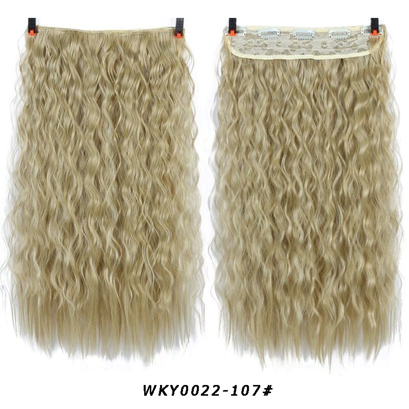 XUANGUANG Lange natuurlijke krullend hair extensions zwart bruin synthetisch haar extensions: 107