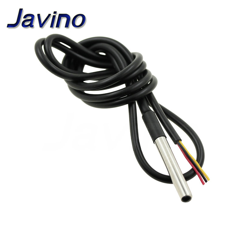 DS18b20 sonda de temperatura sensor de temperatura 1M 2M 3M DS1820 paquete de acero inoxidable impermeable 18B20 100cm/200cm/300cm