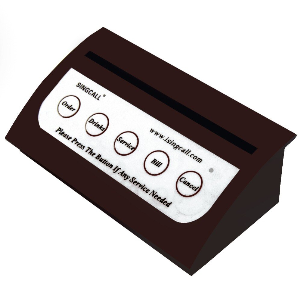 SINGCALL Wireless Service Calling System Multi-keys with 5 options with menu holder freely 1500M coverage,APE750W