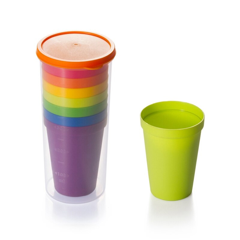 Kids Cups 14PCS Plastic Cups Reusable Unbreakable Drinking Cups for Kids and Toddler Portable for Home Camping Travel Parties