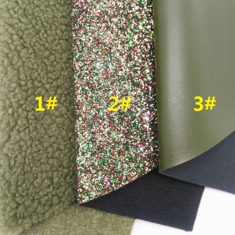 Groene Glitter Stof, Immitatie Geit Bont Stof, synthetisch Leer Stof Lakens Voor Boog A4 8 "X 11" Twinkling Ming XM351