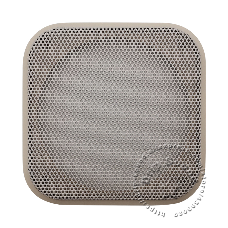 Couvercle de grille de haut-parleur carré, maille métallique circulaire décorative en plastique, filet de protection de calandre, noir et beige, 108x108mm, 4 po: Beige / Bundle 1