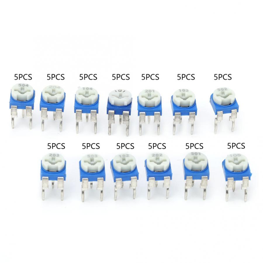 Adjustable Resistor 065 Potentiometer Set 13 Values for 100 --1M Electronic Component