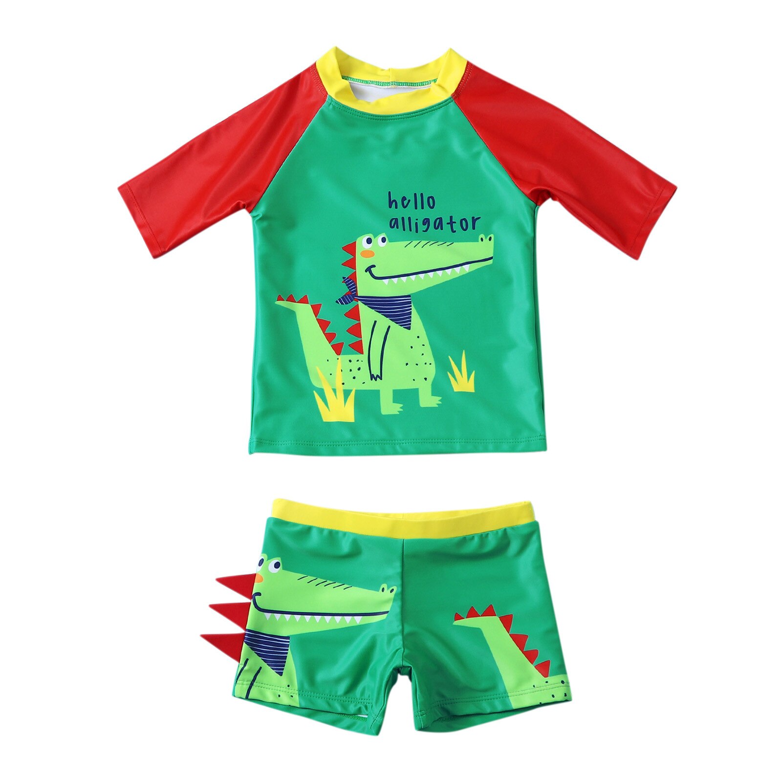 #57 Zomer Peuter Kids Baby Boy Badmode Set Cartoon Patchwork Badmode Badpak Zomer Outfits Sets Maillot Bain Garcon: 3 to 4 Years	