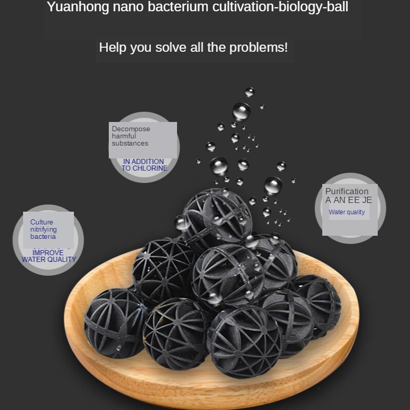 Culture Ball Biosphere with Net Bag 50 Pcs Fish Tank Biochemical Filter Material Fish Tank Filter Material Filter Accessories
