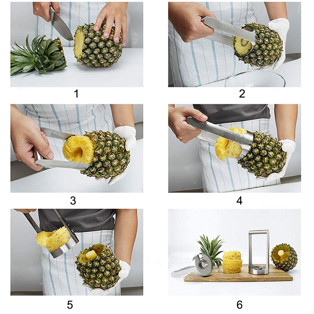 Stainless Steel Pineapple Slicer Cutter Corer Pineapple Core Peeler Fruit Knife Machine Vegetable Tools Kitchen Gadgets