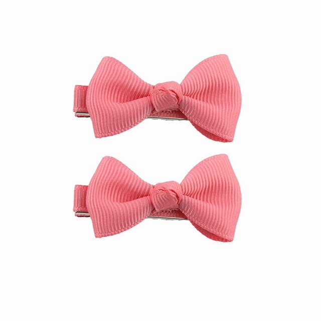 2 Stuks Mini Haarelastiekjes Clips Voor Kids Meisje Haarspelden Kinderen Baret Baby Hairclip Leuke Haar Sieraden Accessoires: Donkergrijs