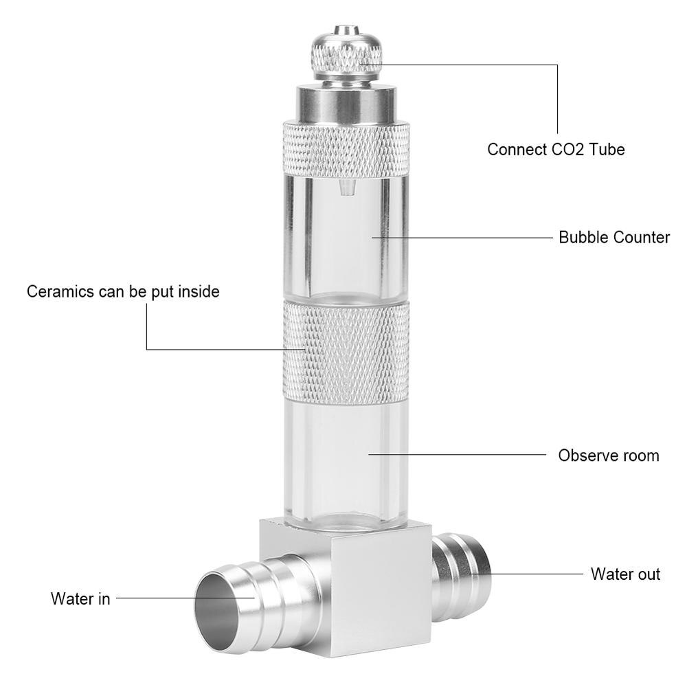 Aquarium CO2 Diffuser Rvs 12/16Mm Aquarium Carbon Dioxid Diffuser Verstuiver CO2 Bubble Teller Aquarium CO2 tool