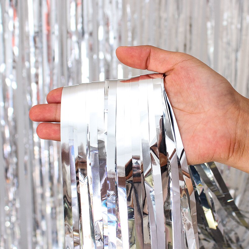 LuanQI Wedding Backdrop Rain Curtains Tinsel Foil Curtain Birthday Backdrop Wedding DIY Decoration Adults Anniversary Wall: 42310